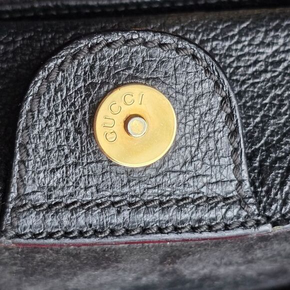 Authentic Gucci Diana Mini Black Suede Bamboo 2-Way Crossbody Handbag - Picture 12 of 15